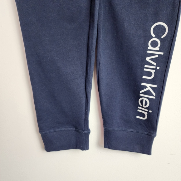Calvin Klein Sleepwear Pants Navy Blue Lounge Joggers Cotton Blend Size M - Picture 6 of 9